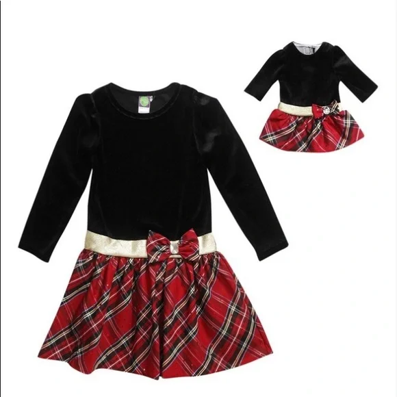 white christmas dresses Red tutu dress for barbie dolls Christmas dress – The Doll Tailor main image 0